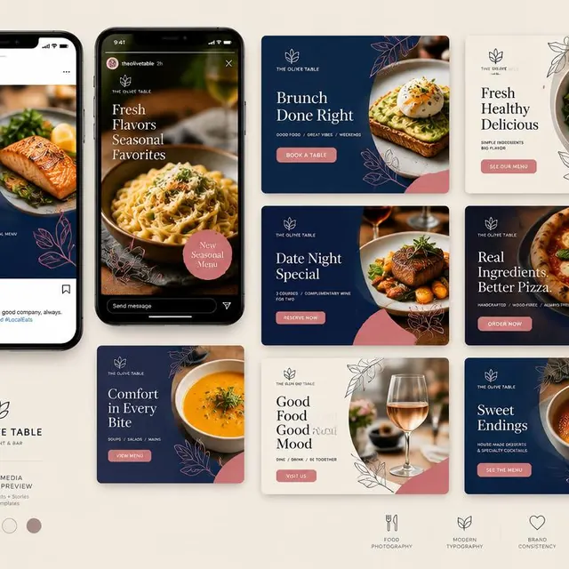 Vista previa de Pack de redes sociales para restaurantes